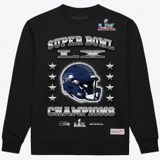 Seattle Seahawks Mitchell & Ness Black Super Bowl LX Champions Helmet Sweatshirt