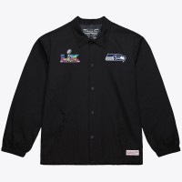 Seattle Seahawks Mitchell & Ness Black Super Bowl LX Champions Full-Snap Coaches Jacket