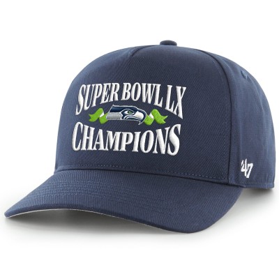 Бейсболка Seattle Seahawks 47 College Navy Super Bowl LX Champions Hitch