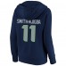 Женская Seattle Seahawks Jaxon Smith-Njigba Fanatics College Navy Super Bowl LX Champions Plus Size Name & Number Fleece Hoodie