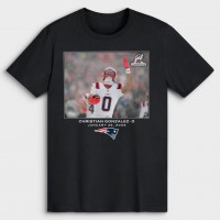 New England Patriots Christian Gonzalez Black NFL Flash Features T-Shirt