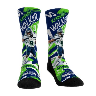 Unisex Seattle Seahawks Kenneth Walker III Rock Em Socks Playmaker Crew Socks