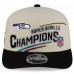 Бейсболка Seattle Seahawks New Era Cream/Black Super Bowl LX Champions Locker Room Trophy Collection 9SEVENTY