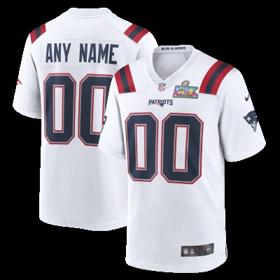 Именная джерси New England Patriots Nike White Super Bowl LX Game