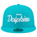 Бейсболка Miami Dolphins New Era Aqua Core Team Script 9FIFTY