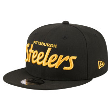 Бейсболка Pittsburgh Steelers New Era Black Core Team Script 9FIFTY Бейсболка Pittsburgh Steelers New Era Black Core Team Script 9FIFTY