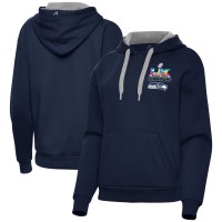 Женская Seattle Seahawks Antigua College Navy Super Bowl LX Champions Victory Hoodie