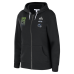  Женская футболка Seattle Seahawks WEAR by Erin Andrews Black Super Bowl LX Champions Oversized Full-Zip Hoodie
