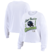 Женская футболка с длинным рукавом Seattle Seahawks WEAR by Erin Andrews White Super Bowl LX Champions Cropped Женская футболка с длинным рукавом Seattle Seahawks WEAR by Erin Andrews White Super Bowl LX Champions Cropped