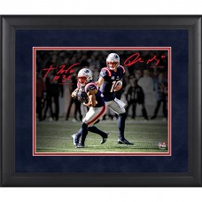 Drake Maye & TreVeyon Henderson New England Patriots Facsimile Signature Fanatics Authentic Framed 11 x 14 Spotlight Photograph Drake Maye & TreVeyon Henderson New England Patriots Facsimile Signature Fanatics Authentic Framed 11 x 14 Spotlight Photograph