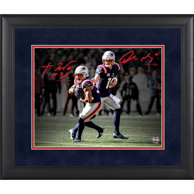 Drake Maye & TreVeyon Henderson New England Patriots Facsimile Signature Fanatics Authentic Framed 11 x 14 Spotlight Photograph