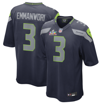 Игровая джерси Seattle Seahawks Nick Emmanwori Nike College Navy Super Bowl LX Patch Game