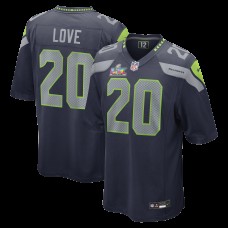 Seattle Seahawks Julian Love Nike College Navy Super Bowl LX Patch Game Jersey
