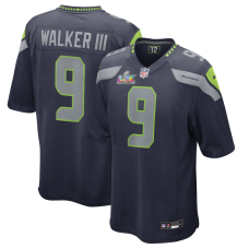 Игровая джерси Seattle Seahawks Kenneth Walker III Nike College Navy Super Bowl LX Patch Game Игровая джерси Seattle Seahawks Kenneth Walker III Nike College Navy Super Bowl LX Patch Game