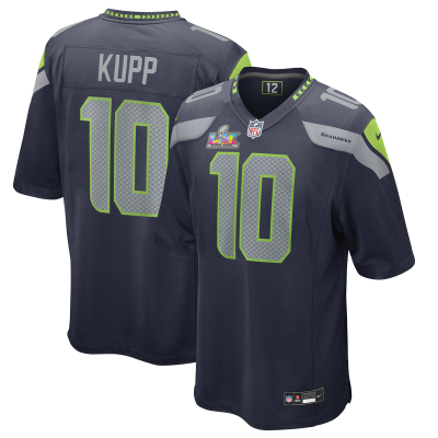 Игровая джерси Seattle Seahawks Cooper Kupp Nike College Navy Super Bowl LX Patch Game