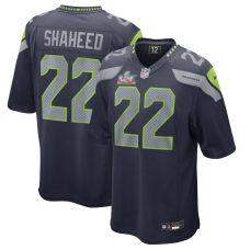 Seattle Seahawks Rashid Shaheed Nike College Navy Super Bowl LX Patch Game Jersey