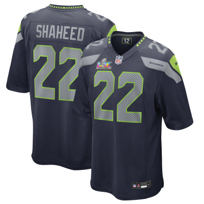Игровая джерси Seattle Seahawks Rashid Shaheed Nike College Navy Super Bowl LX Patch Game
