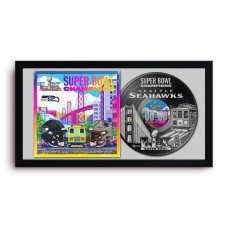 Seattle Seahawks Super Bowl LX Champions Framed 14 x 26 Art Vinyl Record Print