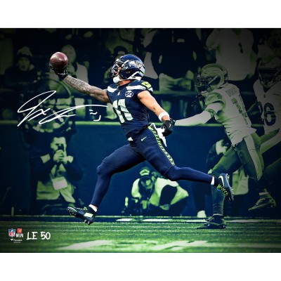 Jaxon Smith-Njigba Seattle Seahawks Autographed Fanatics Authentic 16 x 20 2025 NFC Championship One-Handed Catch Photograph - Seahawks Colorway - Limited Edition of 50