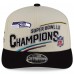 Подростковая Seattle Seahawks New Era Cream/Black Super Bowl LX Champions Locker Room Trophy Collection 9SEVENTY Adjustable Hat