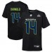 Подростковая футболка Seattle Seahawks Sam Darnold Nike Black Super Bowl LX Carbon Fashion Game Jersey