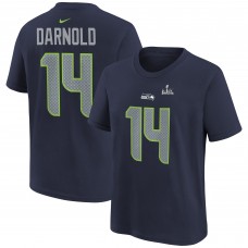Подростковая Seattle Seahawks Sam Darnold Nike College Navy Super Bowl LX Name & Number T-Shirt Подростковая Seattle Seahawks Sam Darnold Nike College Navy Super Bowl LX Name & Number T-Shirt