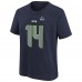 Подростковая Seattle Seahawks Sam Darnold Nike College Navy Super Bowl LX Name & Number T-Shirt