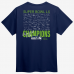 Футболка Seattle Seahawks Fanatics College Navy Super Bowl LX Champions Big & Tall Autograph Signing Roster 