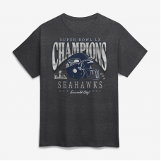 Футболка Seattle Seahawks Fanatics Heather Charcoal Super Bowl LX Champions Big & Tall Prestigious Run Футболка Seattle Seahawks Fanatics Heather Charcoal Super Bowl LX Champions Big & Tall Prestigious Run