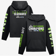 Толстовка Seattle Seahawks Fanatics Black Super Bowl LX Champions Four Piece Толстовка Seattle Seahawks Fanatics Black Super Bowl LX Champions Four Piece