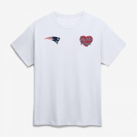 New England Patriots White I Love Drake Maye T-Shirt