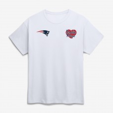 New England Patriots White I Love Drake Maye T-Shirt