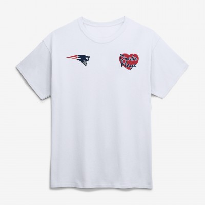 New England Patriots White I Love Drake Maye T-Shirt