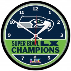 Seattle Seahawks WinCraft Super Bowl LX Champions Round Wall Clock Seattle Seahawks WinCraft Super Bowl LX Champions Round Wall Clock