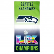 Seattle Seahawks WinCraft Super Bowl LX Champions 30 x 60 Spectra Beach Towel