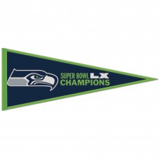 Seattle Seahawks WinCraft Super Bowl LX Champions 13 x 32 Wool Pennant