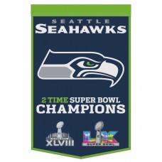 Seattle Seahawks WinCraft Two-Time Super Bowl Champions 24 x 38 Wool Banner