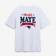 New England Patriots White Drake Maye Fan Club T-Shirt New England Patriots White Drake Maye Fan Club T-Shirt