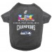 Seattle Seahawks Gray Super Bowl LX Champions Pet T-Shirt