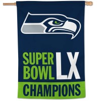Seattle Seahawks WinCraft Super Bowl LX Champions 1-Sided 28 x 40 Vertical Banner