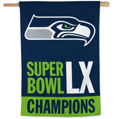 Seattle Seahawks WinCraft Super Bowl LX Champions 1-Sided 28 x 40 Vertical Banner