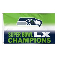 Seattle Seahawks WinCraft Super Bowl LX Single-Sided Deluxe 3 x 5 Flag