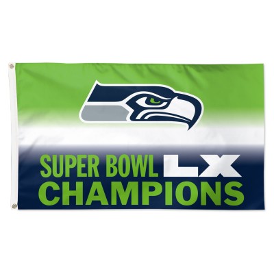 Seattle Seahawks WinCraft Super Bowl LX Single-Sided Deluxe 3 x 5 Flag