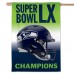 Seattle Seahawks WinCraft Super Bowl LX Champions Double-Sided 28 x 40 Vertical Banner