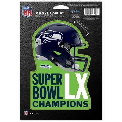 Seattle Seahawks WinCraft Super Bowl LX Champions 6 x 9 Indoor/Outdoor Vinyl Magnet