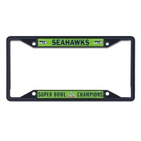 Seattle Seahawks WinCraft Super Bowl LX Champions Laser Cut Colored Metal License Plate Frame