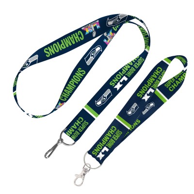 Seattle Seahawks WinCraft Super Bowl LX Champions 2-Pack Lanyard and Key Strap Set