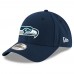 Подростковая бейсболка Seattle Seahawks New Era College Navy 9FORTY