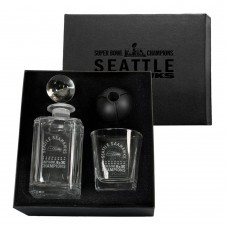 Seattle Seahawks Logo Brands Super Bowl LX Champions 15oz. Decanter and 10oz. Whiskey Glass Set Seattle Seahawks Logo Brands Super Bowl LX Champions 15oz. Decanter and 10oz. Whiskey Glass Set