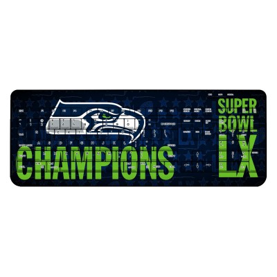 Seattle Seahawks Keyscaper Super Bowl LX Champions Wireless Keyboard